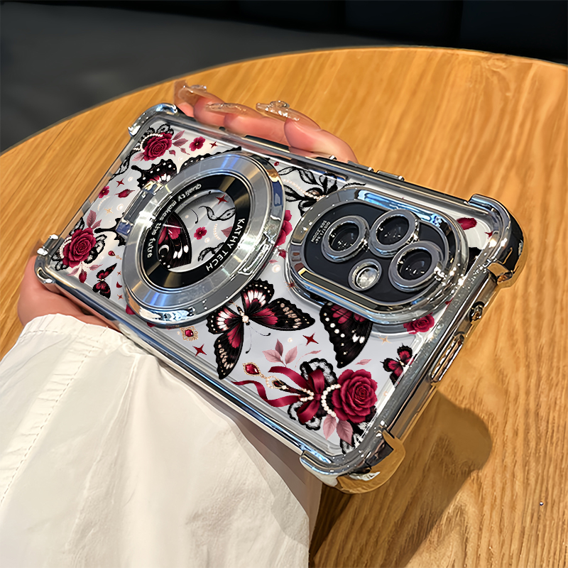 Oppo Reno 12 - Beautiful Flowers Butterflies Phone Case For