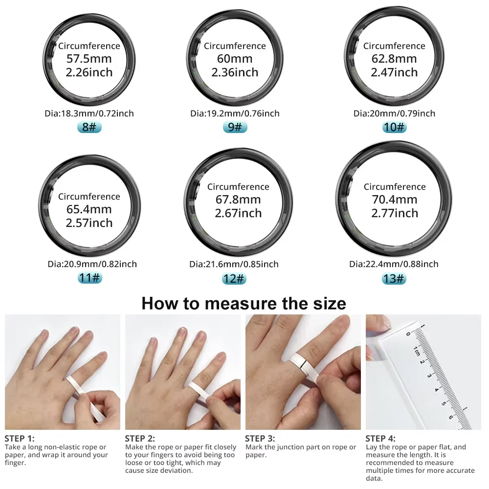 R09 Smart Ring Men Women with  - Temperature Ring Skin ulasan dan harga
