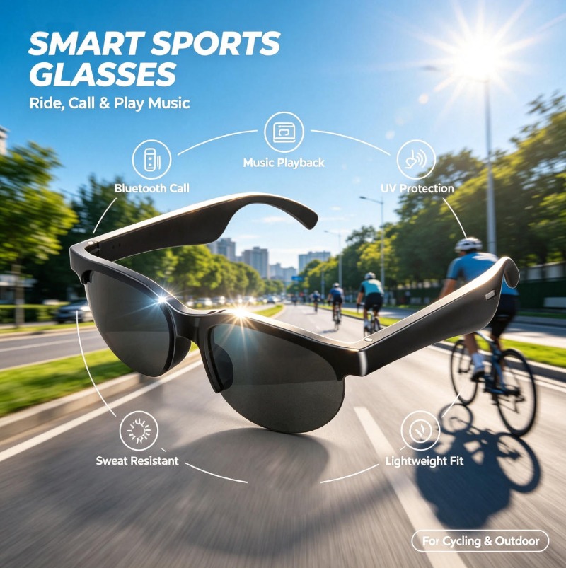 Smart Audio Sunglasses Bluetoo - Smart Glasses Lens ulasan dan harga